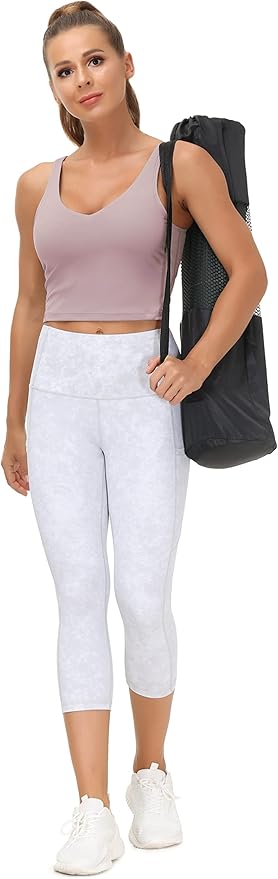 THE GYM PEOPLE Womens' Sports Bra Longline Wirefree Padded with Medium Support