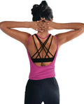 OYANUS Womens Summer Workout Tops Sexy Backless Yoga Shirts Open Back Activewear Running Sports Gym Tank Tops
