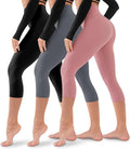 3 Pack Leggings for Women-No See-Through High Waisted Tummy Control Yoga Pants Workout Running Legging