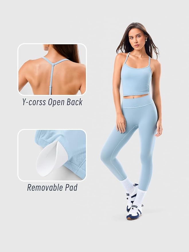 Matching Workout Sets for Women,Breathable Sport Bras & Seamless Leggings,2 Piece ActiveWear Outfits for Pilates/Gym/Athletic