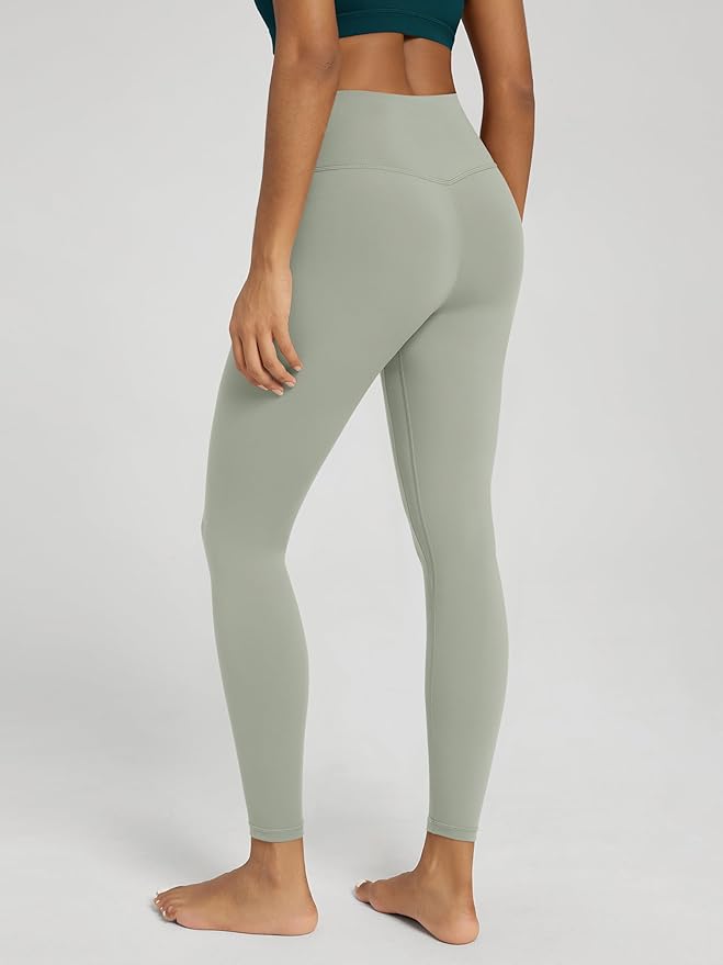 ODODOS Women's Cross Waist Yoga Leggings with Inner Pocket, 23"/25"/28" Gathered Crossover Workout Yoga Pants