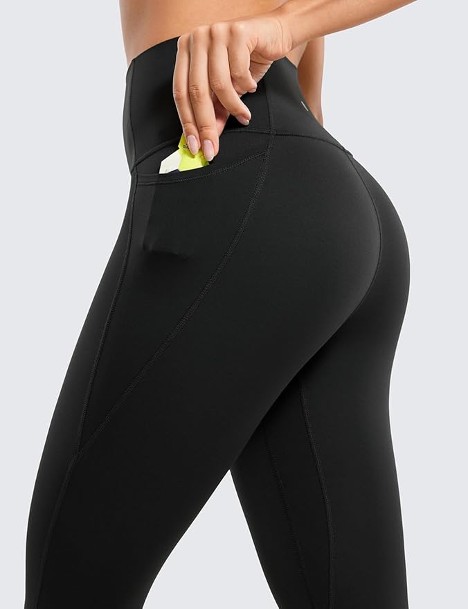 CRZ YOGA Butterluxe Workout Leggings Pockets 25'' - High Waisted Gym Womens Yoga Pants Buttery Soft