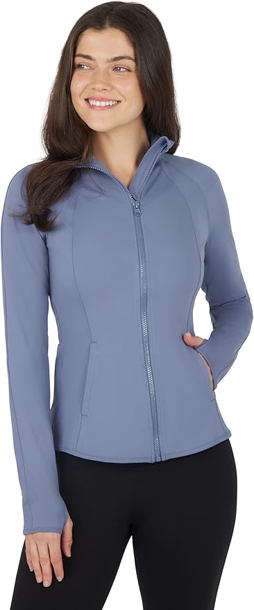 Yogalicious Womens Ultra Soft Lightweight Full Zip Yoga Jacket with Pockets