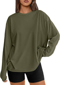 Trendy Queen Womens Spring Tops Oversized Long Sleeve T Shirts 2026 Basic Tee Fall Casual Workout Y2K Clothes