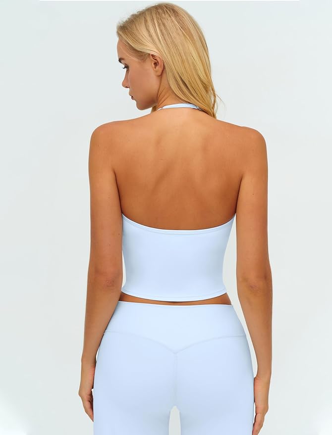 QBGJTD Womens Workout Sets Two Piece Spaghetti Straps Crop Top Matching Straight Leg Pants Gym Work Pilates Outfits