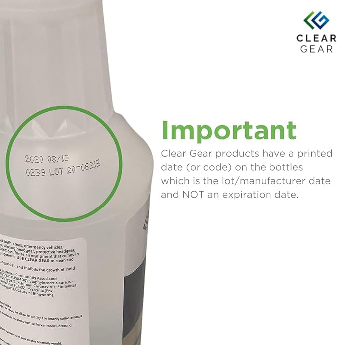 Clear Gear Gym Disinfectant, Yoga Mat Cleaner, Deodorizer For Sports Equipment, Gyms, and Fitness Centers - Mixed Pack - 16 Oz and 32 Oz Bottle Hospital grade Disinfectant Spray Pack