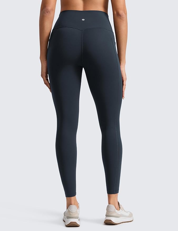 CRZ YOGA Butterlift Workout Leggings Pockets 25" - High Waist Pilates Athletic Gym Womens Yoga Pants Buttery Soft