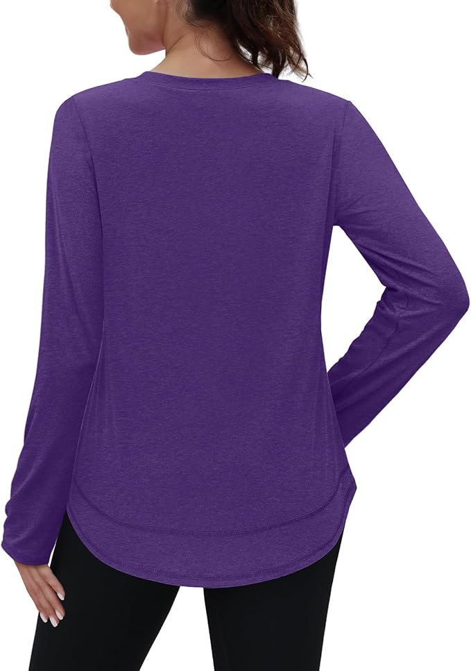 XIEERDUO Women's Workout Tops Long Sleeve Quick Dry Shirts for Hiking Running S-3XL