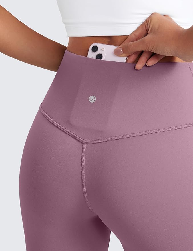 CRZ YOGA Butterluxe Flare Leggings 29"/30.5"/32"/33.5" - High Waist Bootcut Wide Leg Lounge Womens Yoga Pants with Pocket