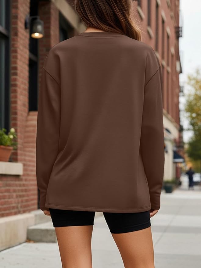 Trendy Queen Womens Spring Tops Oversized Long Sleeve T Shirts 2026 Basic Tee Fall Casual Workout Y2K Clothes