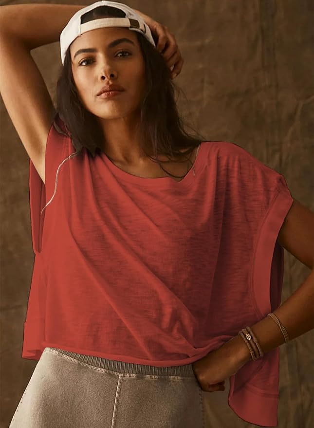 Kumufenc Women Short Sleeve Workout Shirts Open Back Tops Casual Yoga Y2k Athletic Gym Slouchy Crop Running Tees