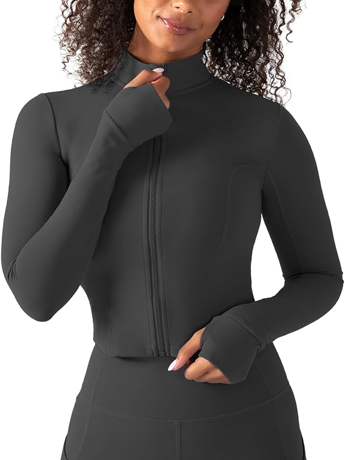 YITTY Active Women's Ultraluxe Full Zip Jacket, Athleisure, 4-Way-Stretch, Thumbholes