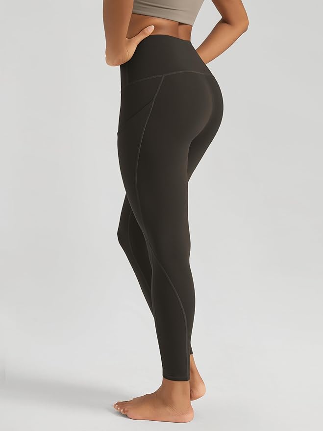 ODODOS Women's High Waisted Yoga Leggings with Pockets, Tummy Control Non See Through Workout Athletic Running Yoga Pants