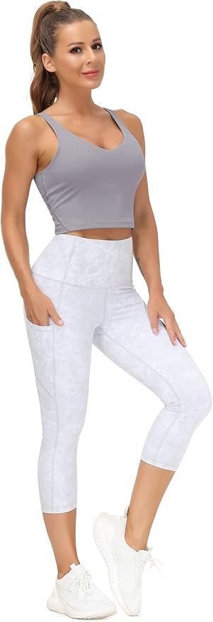 THE GYM PEOPLE Womens' Sports Bra Longline Wirefree Padded with Medium Support
