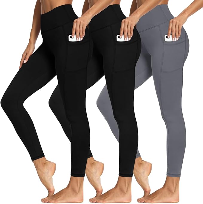 High Waisted Leggings for Women - Soft Athletic Tummy Control Yoga Pants for Cycling Dance Tights