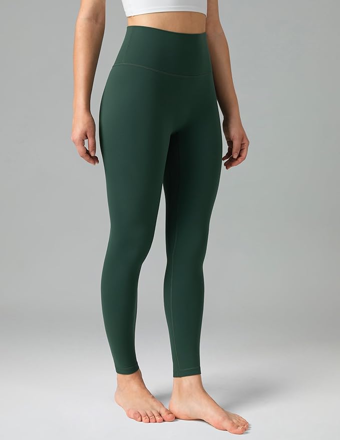 Colorfulkoala Dreamlux No Front Seam Leggings for Women 25"/28" Inseam, High Waisted Buttery Soft Yoga Pants
