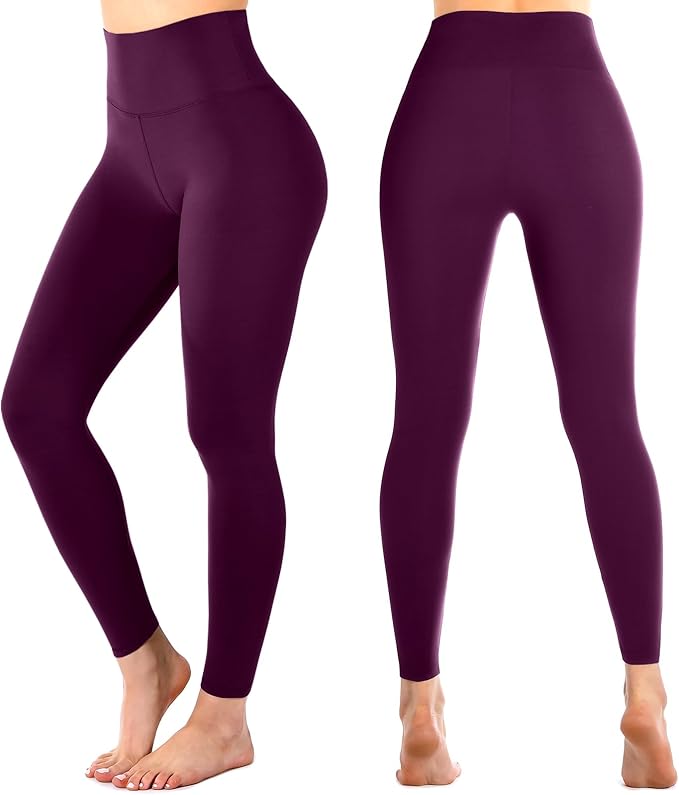 Leafigure High Waisted Leggings for Women- Soft No See-Through Yoga Pants for Gym Workout Running