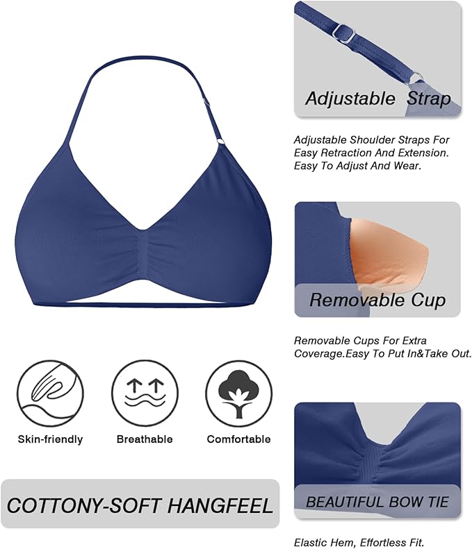 Comper 2 Piece Workout Sets for Women Halter Strappy Sports Bra with Seamless Ribbed Gym Yoga shorts Outfits