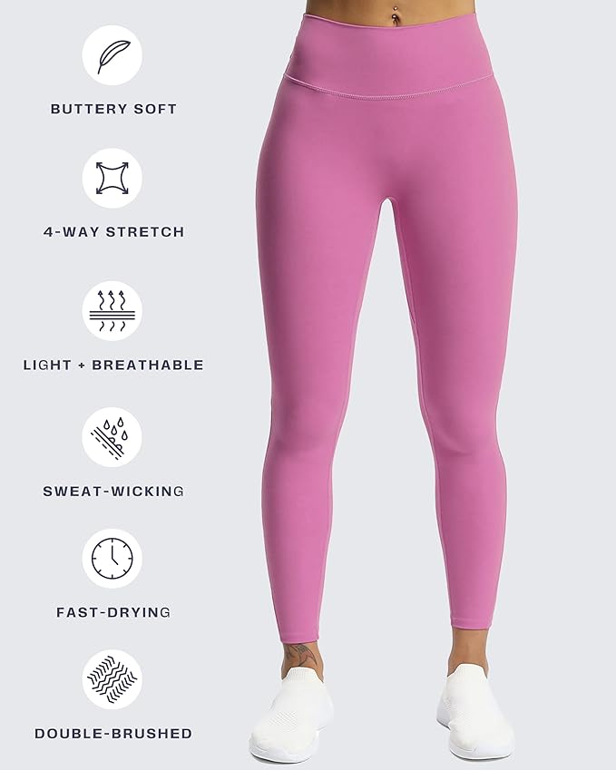 Aoxjox High Waisted Workout Leggings for Women Trinity Yoga Pants 26.5"