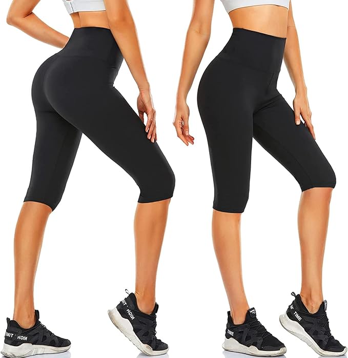 FULLSOFT 3 Pack Leggings for Women High Waisted Soft Black Yoga Pants for Workout Athletic Running Reg & Plus Size