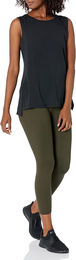 Amazon Essentials Women's Soft Cotton Relaxed-Fit Workout Tank Top (Available in Plus Size)