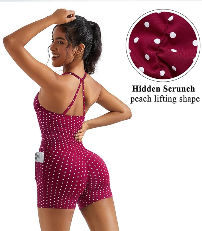 OMKAGI 2 Piece Workout Sets for Women Padded Sports Bra Tank Booty Gym Shorts with Pockets