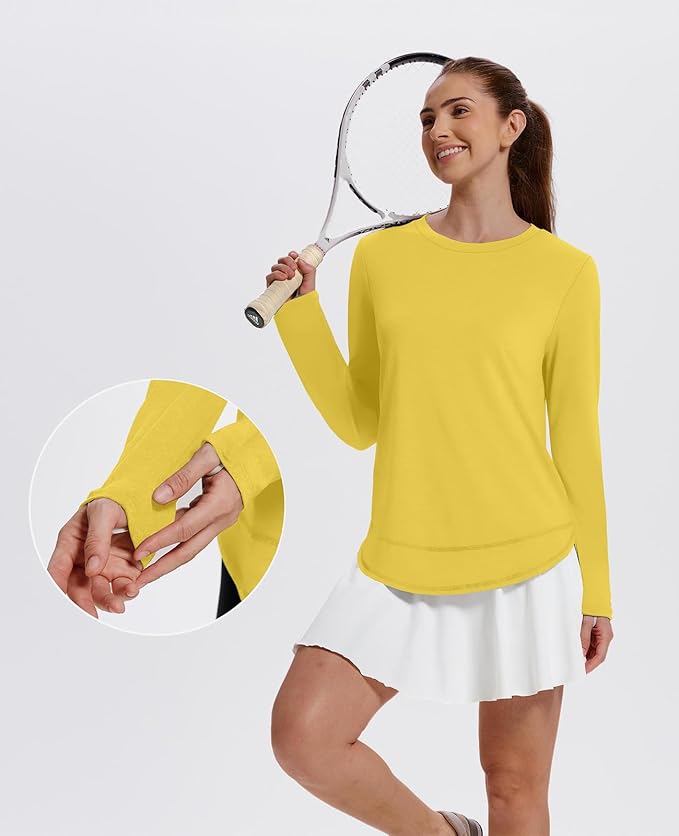 XIEERDUO Women's Workout Tops Long Sleeve Quick Dry Shirts for Hiking Running S-3XL
