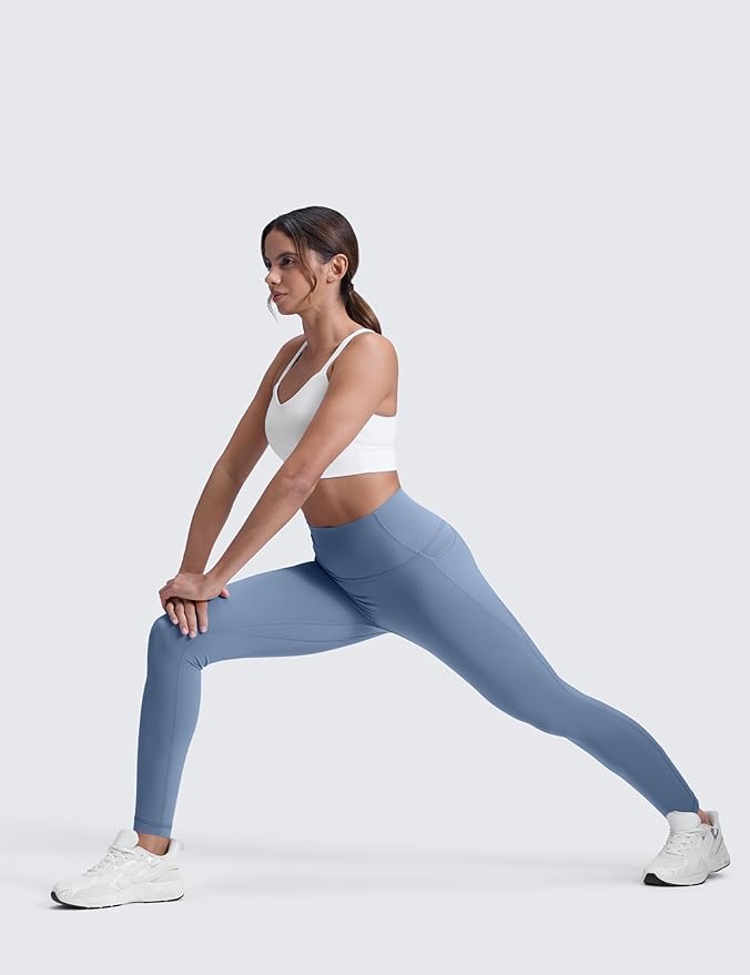 CRZ YOGA Butterluxe Workout Leggings Pockets 28'' - High Waisted Gym Womens Yoga Pants Running Buttery Soft