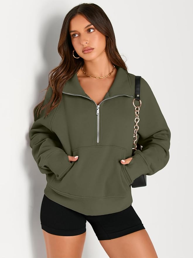 AUTOMET Womens Sweatshirts Half Zip Cropped Pullover Fleece Quarter Zipper Hoodies 2026 Fall Fashion Outfits Clothes