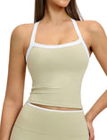 QBGJTD Womens Longline Sports Bras Cross Back Active Gym Yoga Padded Workout Crop Tank Top with Built in Bra