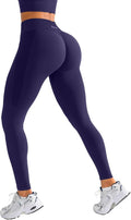 BRXL Butt Lifting Lycra No Front Seam Workout Leggings for Women Tummy Control High Waist Seamless Gym Running Leggings