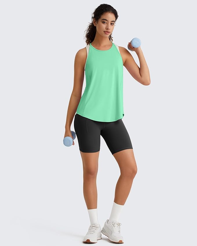 G4Free Workout Athletic Tank Tops for Women Racerback Lightweight Gym Pilates Y-Back Loose Fit Running Tanks Top
