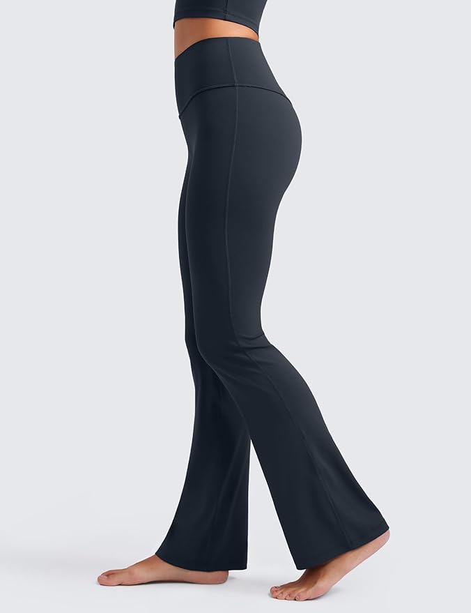 CRZ YOGA Butterluxe Flare Leggings 29"/30.5"/32"/33.5" - High Waist Bootcut Wide Leg Lounge Womens Yoga Pants with Pocket