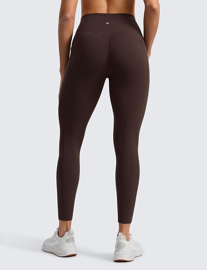 CRZ YOGA Butterlift Workout Leggings Pockets 25" - High Waist Pilates Athletic Gym Womens Yoga Pants Buttery Soft