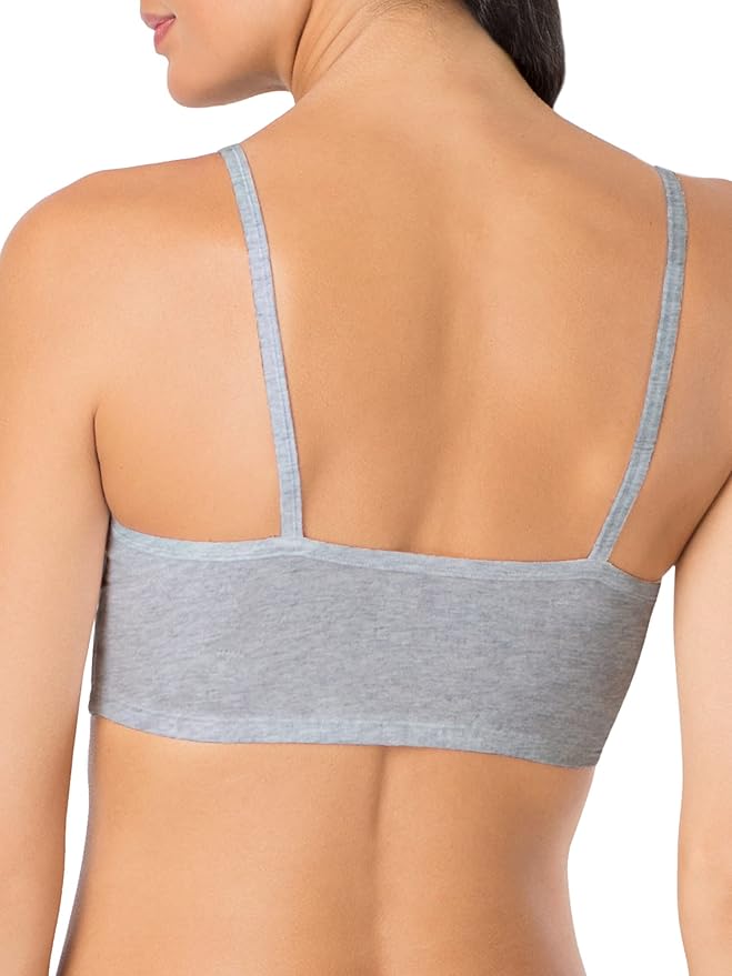 Fruit of the Loom Women's Spaghetti Strap Cotton Sports Bra - All-Day Comfort & Easy Movement