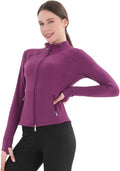 Women's Thermal Yoga Jacket - Thick Warm Full Zip Long Sleeve for Running Gym, Fleece Lined for Cold Weather Winter