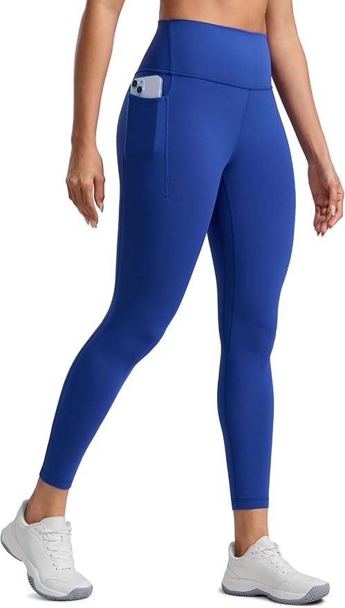 CRZ YOGA Butterlift Workout Leggings Pockets 25" - High Waist Pilates Athletic Gym Womens Yoga Pants Buttery Soft