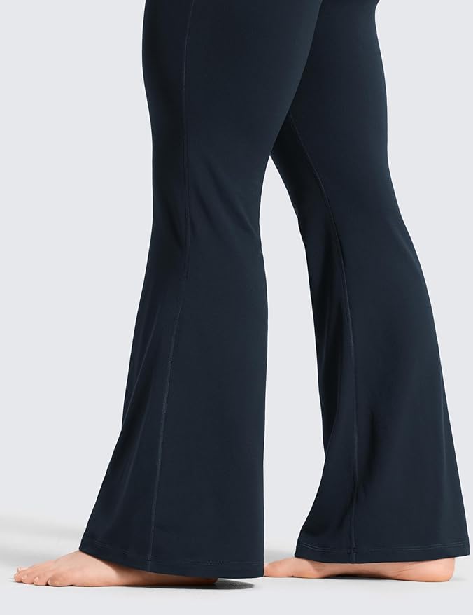 CRZ YOGA Softretch No Front Seam Flare Leggings 29"/31''/33" - High Waist Womens Yoga Pants Lounge Buttery Soft Comfy Casual