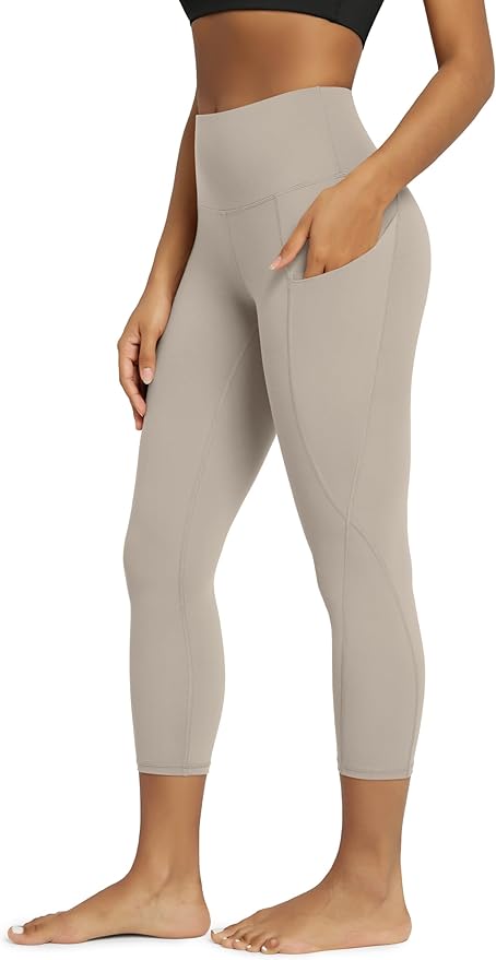 ODODOS Women's High Waisted Yoga Leggings with Pockets, Tummy Control Non See Through Workout Athletic Running Yoga Pants