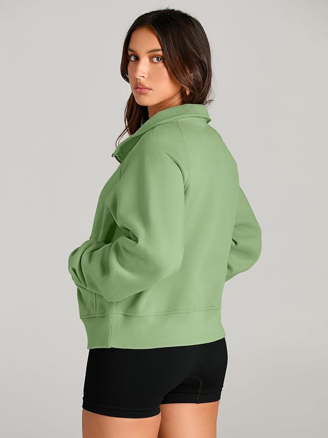 AUTOMET Womens Sweatshirts Half Zip Cropped Pullover Fleece Quarter Zipper Hoodies 2026 Fall Fashion Outfits Clothes