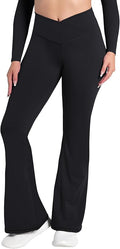 Sunzel Flare Leggings, Crossover Yoga Pants with Tummy Control, High-Waisted and Wide Leg