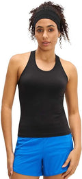 MCEDAR Women Seamless High Neck Workout Tank Tops Racerback Breathable Athletic Tops Slim Fit Running Tops