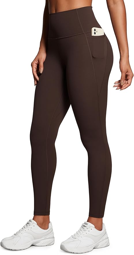 CRZ YOGA Butterluxe Workout Leggings Pockets 28'' - High Waisted Gym Womens Yoga Pants Running Buttery Soft
