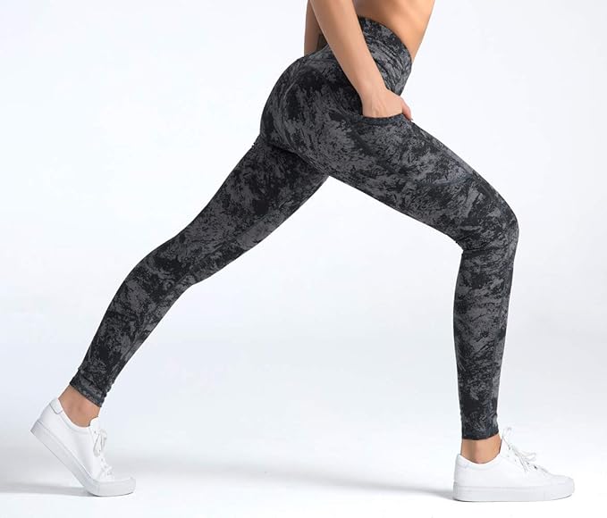 Dragon Fit High Waist Yoga Leggings with 3 Pockets,Tummy Control Workout Running 4 Way Stretch Yoga Pants