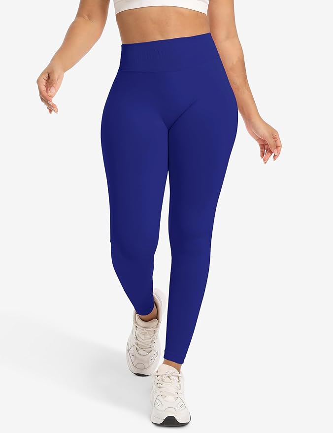 Ieumaz Scrunch Butt Lifting Leggings for Women Gym Seamless Workout Leggings Mid Low Waist Tummy Control Yoga Pants