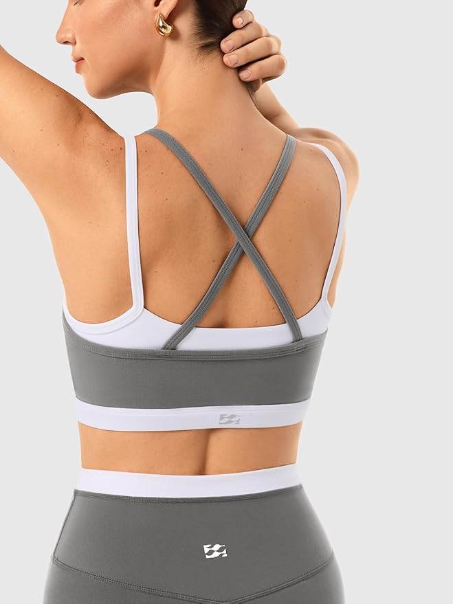 2 Pieces Workout Sets for Women,Seamless Yoga Leggings with Padded Sports Bras,Athletic Matching Outfits,Gym,Casual