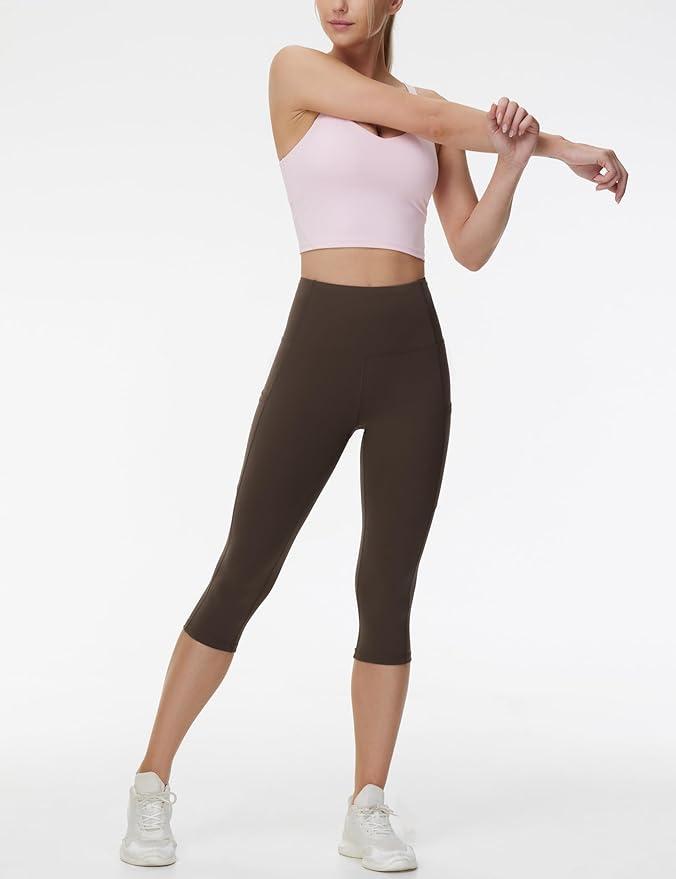 Dragon Fit High Waist Yoga Leggings with 3 Pockets,Tummy Control Workout Running 4 Way Stretch Yoga Pants