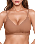 Vertvie Womens Seamless Jelly Bras No Underwire Comfort Push Up Bras Buttery Soft Wireless Bralette Full Coverage Sports Bra
