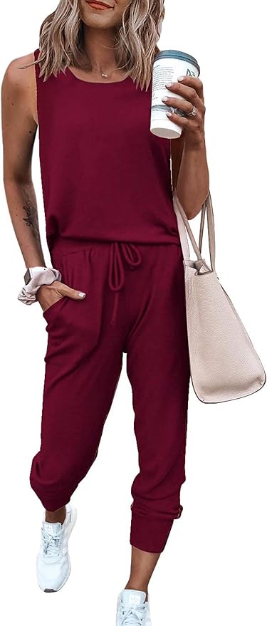 PRETTYGARDEN Women's Two Piece Outfit Sets Casual Summer Sleeveless Matching Lounge Wear Spring Travel Clothes Tracksuit