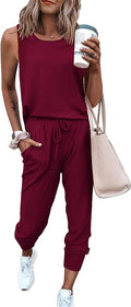 PRETTYGARDEN Women's Two Piece Outfit Sets Casual Summer Sleeveless Matching Lounge Wear Spring Travel Clothes Tracksuit